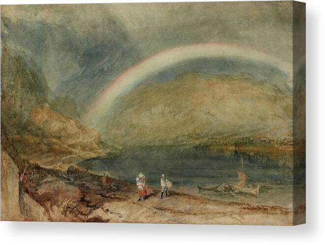 19th Century Art Canvas Print featuring the painting The Rainbow Osterspai and Filsen by Joseph Mallord William Turner