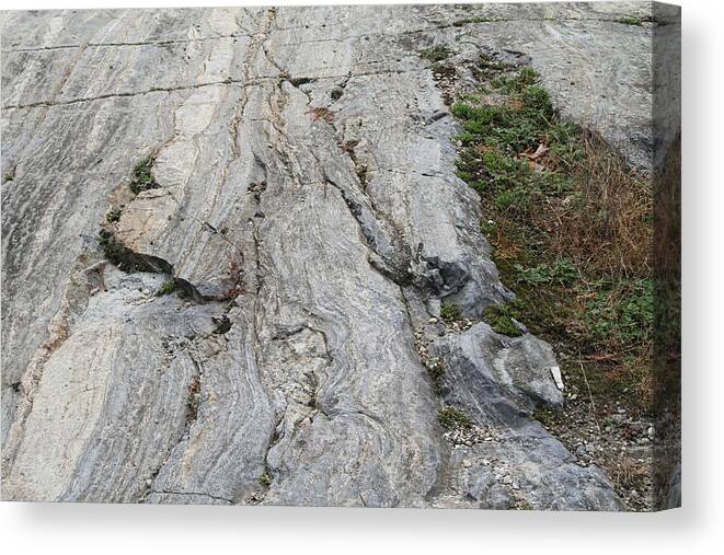 Rock Canvas Print featuring the photograph The Road Less Travelled by Richard De Wolfe