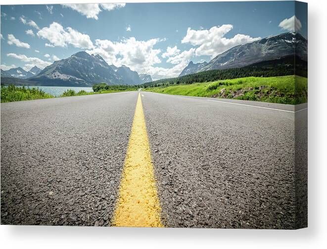 Glacier Canvas Print featuring the photograph The Road to Glacier by Margaret Pitcher