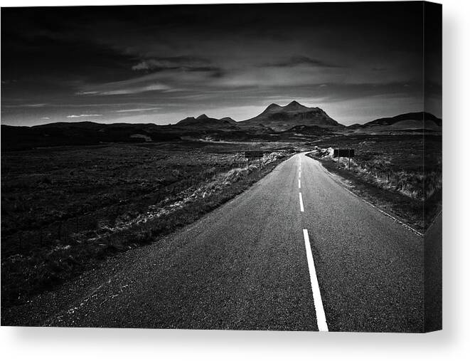 On The Road To Torridon Canvas Print featuring the photograph the road to Torridon by Dorit Fuhg