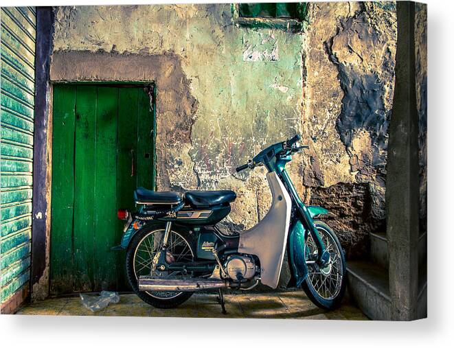 Scooter Canvas Print featuring the photograph The Scooter by Justin Albrecht