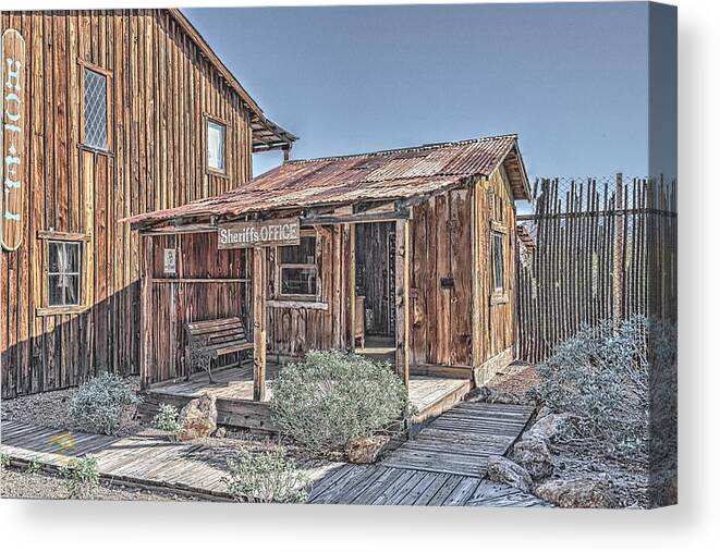 Arizona Canvas Print featuring the photograph The Sheriff's Office by Jim Thompson