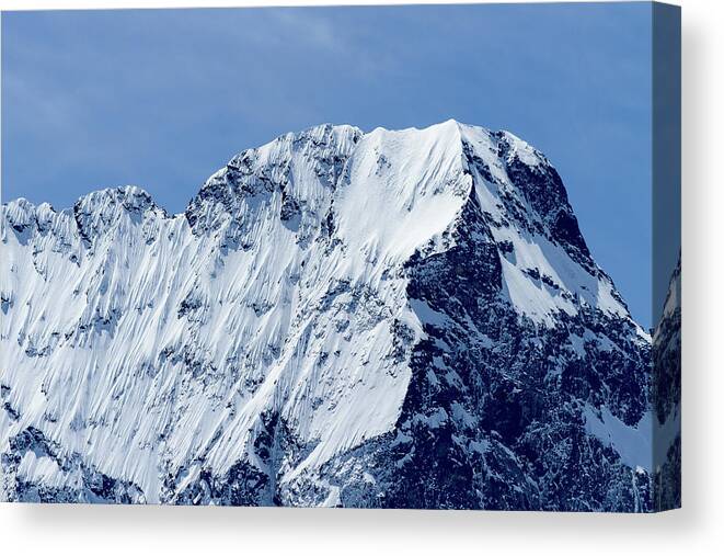 Mountain Landscape Canvas Print featuring the photograph The Sirac - French Alps by Paul MAURICE