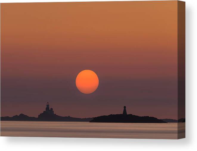 Anglesey Canvas Print featuring the photograph The Skerries Lighthouse by Andy Astbury