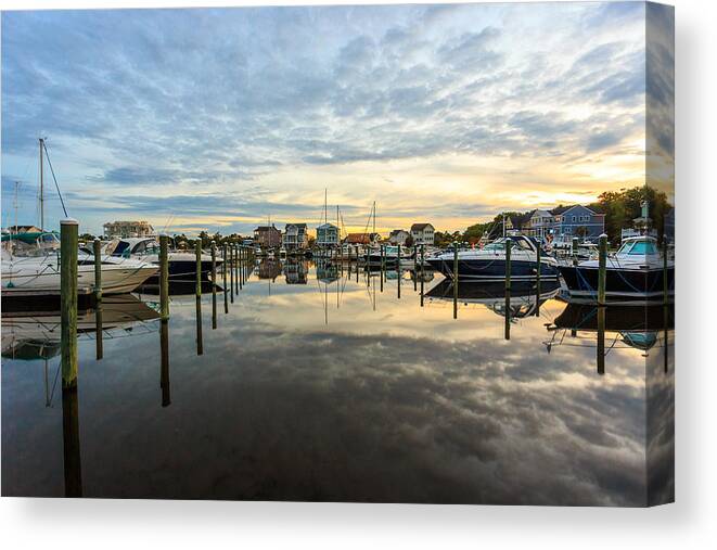 Marina Canvas Print featuring the photograph The St James Marina by Nick Noble