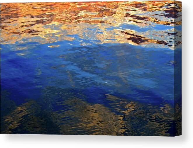 Abstract Canvas Print featuring the photograph The Surface Is A Reflection by Lyle Crump