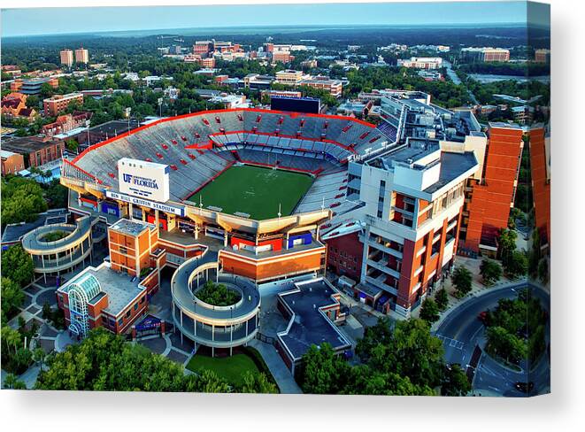 Ben Hill Griffin Stadium Canvas Print featuring the photograph The Swamp by Mountain Dreams