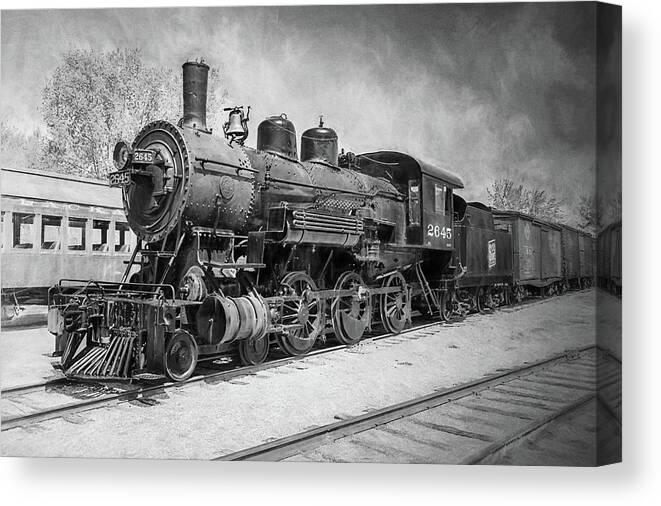 Soo Line Canvas Print featuring the photograph The Train Yard 2 by Susan Rissi Tregoning