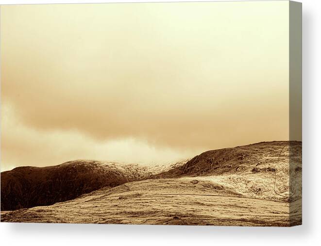 Mountain Canvas Print featuring the photograph The Tread of Sky by Christopher Maxum