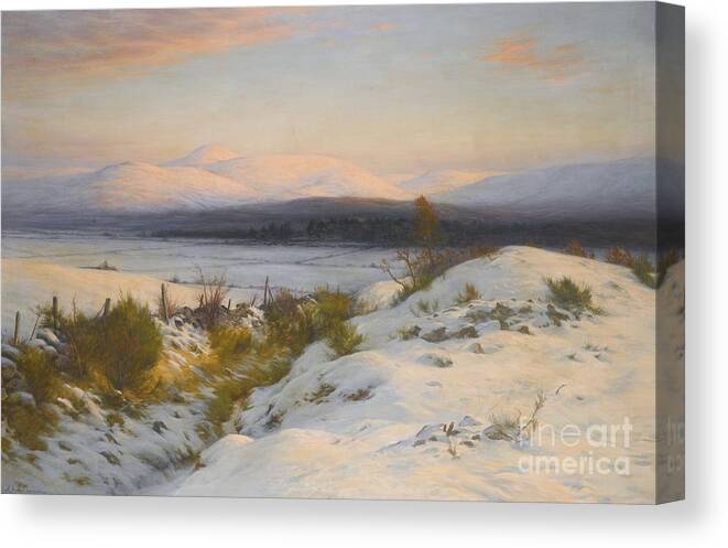 Joseph Farquharson Canvas Print featuring the painting The Valley Of The Feugh by MotionAge Designs