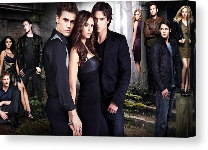The Vampire Diaries Canvas Print featuring the photograph The Vampire Diaries by Jackie Russo