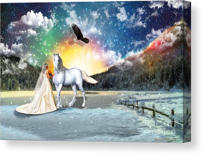Pure Bride Of Christ Canvas Print featuring the digital art The Waiting Bride by Dolores Develde