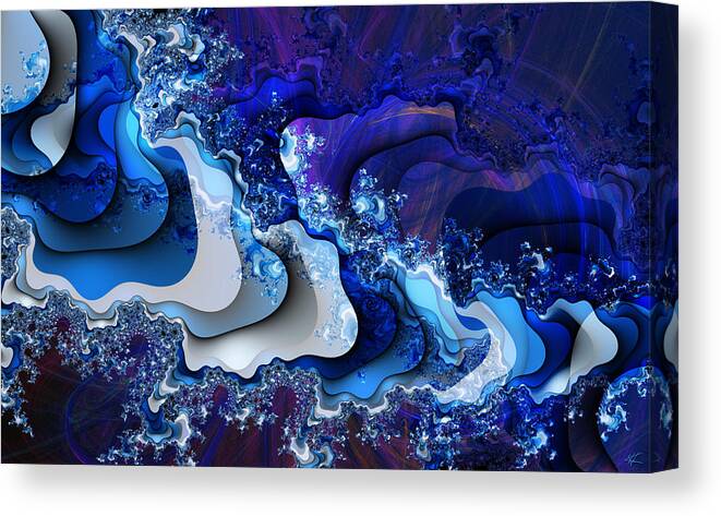 Abstract Canvas Print featuring the digital art The Wake of thy Spirit's Passage by Kenneth Armand Johnson