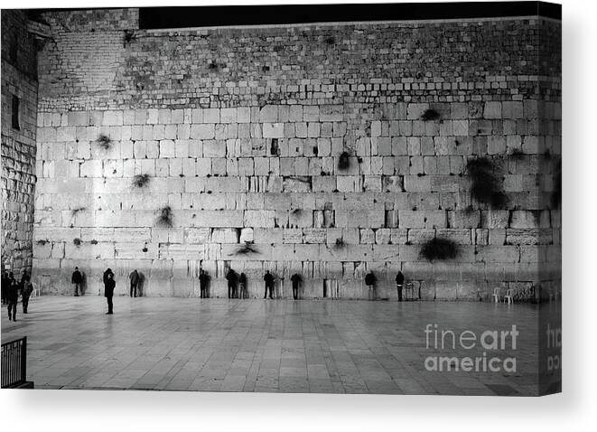 Western Wall Canvas Print featuring the photograph The Western Wall, Jerusalem 2 by Perry Rodriguez