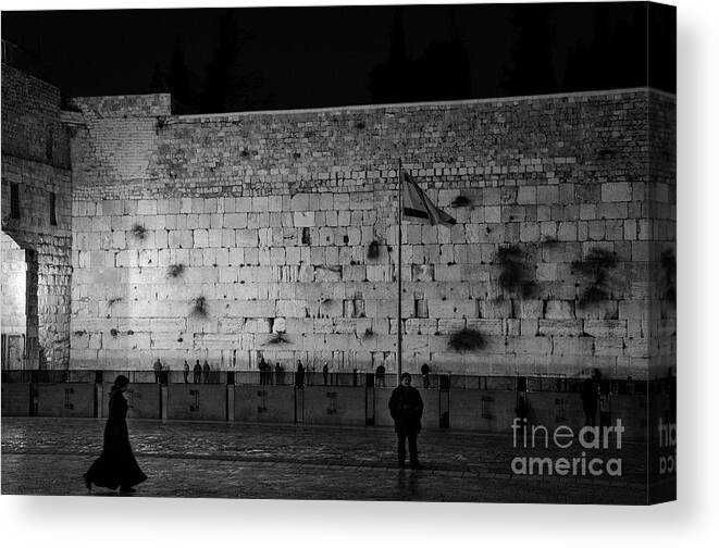 Western Wall Canvas Print featuring the photograph The Western Wall, Jerusalem by Perry Rodriguez