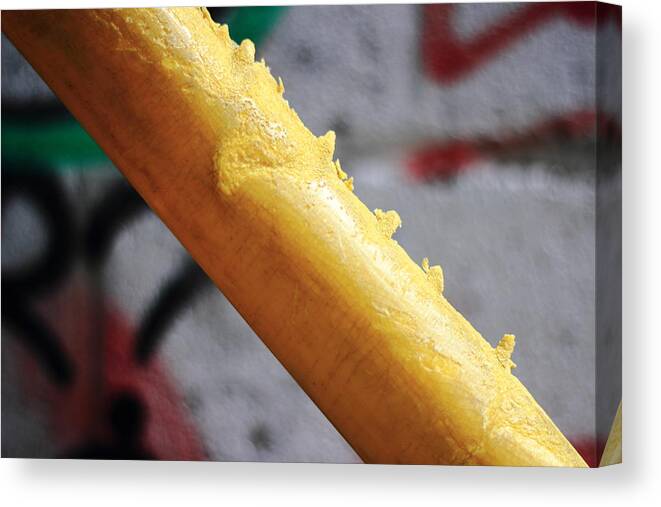 Yellow Canvas Print featuring the photograph The Yellow Straw by Kreddible Trout