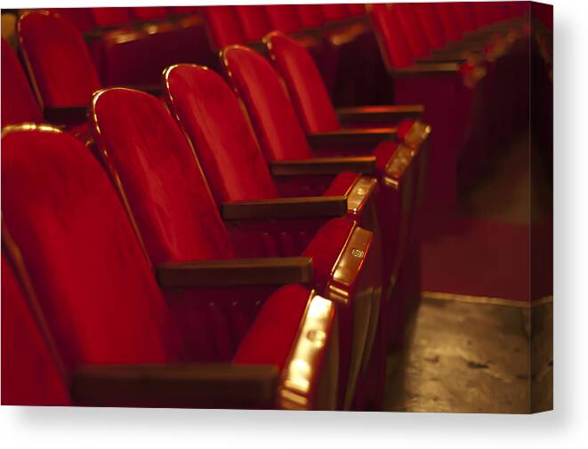 Theater Canvas Print featuring the photograph Theater Seating by Carolyn Marshall