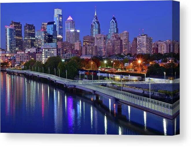 Philadelphia Canvas Print featuring the photograph This is the Shot You Want by Frozen in Time Fine Art Photography