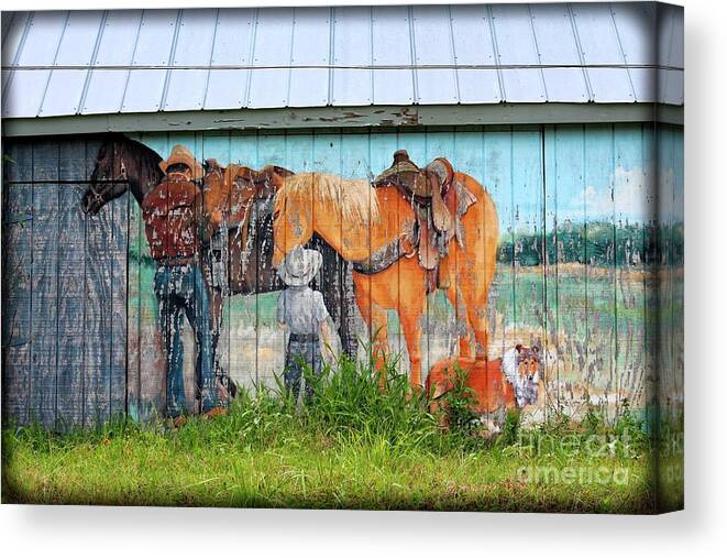 America Canvas Print featuring the photograph This Old Barn by Ella Kaye Dickey
