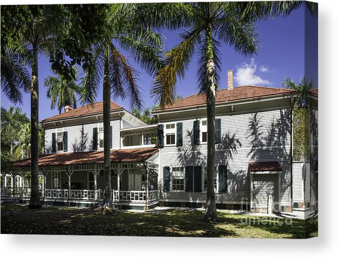 Fort Myers Canvas Print featuring the photograph Thomas Edison Winter Home - Florida by Brian Jannsen