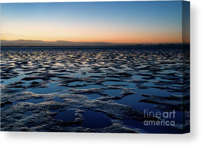 Low Tide Canvas Print featuring the photograph Tidal Flat by Dean Birinyi
