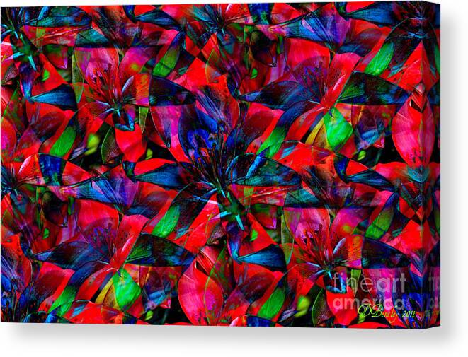 Abstract Art Canvas Print featuring the photograph Tiger Lily by Donna Bentley