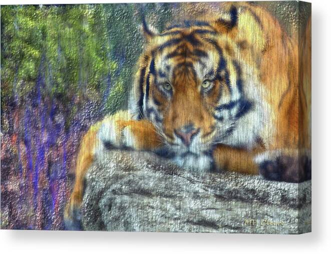Tiger Canvas Print featuring the digital art Tigerland by Michael Cleere