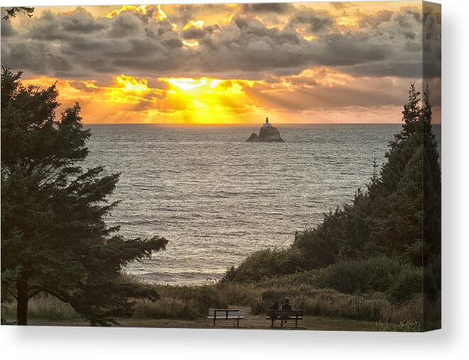 Lighthouse Canvas Print featuring the photograph Tillamook Rock Lighthouse 0402 by Tom Kelly