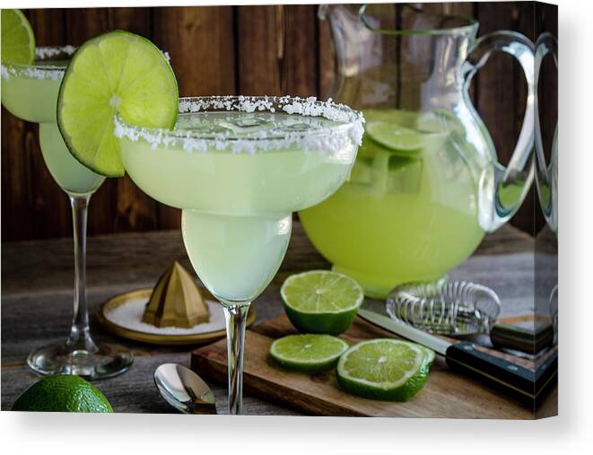 Hawthorne Strainer Canvas Print featuring the photograph Time for Margaritas by Teri Virbickis