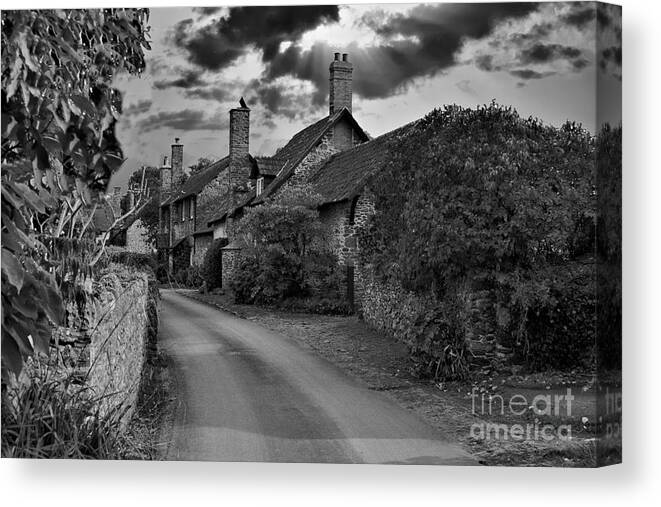 Black And White Canvas Print featuring the photograph Timeless Bossingham by Richard Denyer