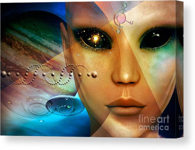 Timeless Traveller Canvas Print featuring the digital art Timeless Traveller by Shadowlea Is