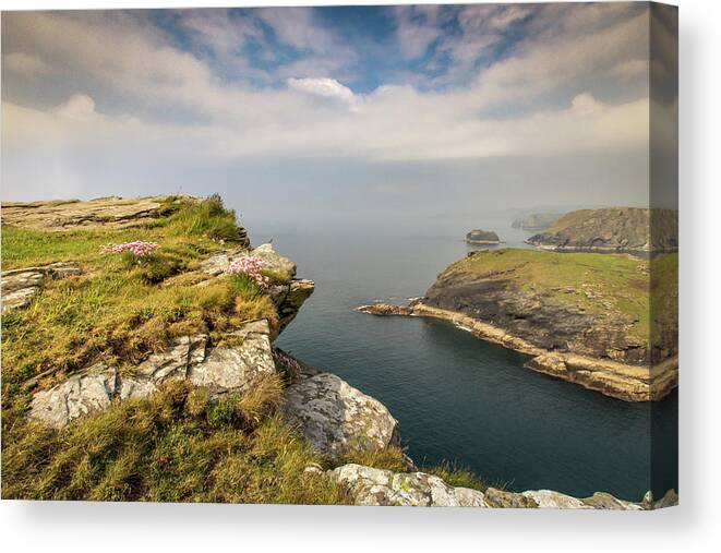 Tintagel Canvas Print featuring the photograph Tintagel View by Framing Places