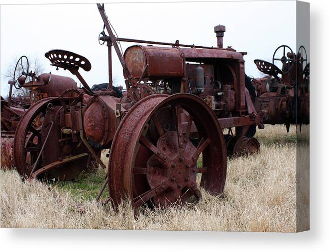 Tractors Canvas Print featuring the photograph Tireless by Joy Tudor