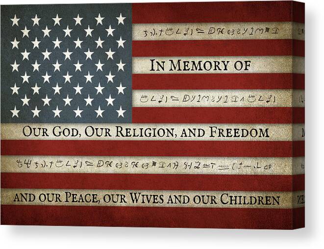 Title Canvas Print featuring the painting Title of Liberty by Brent Borup