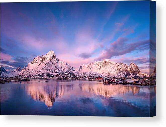 Norway Canvas Print featuring the photograph To my beloved by Philippe Sainte-Laudy