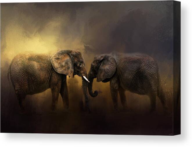 Jai Johnson Canvas Print featuring the photograph Together Through The Storms by Jai Johnson