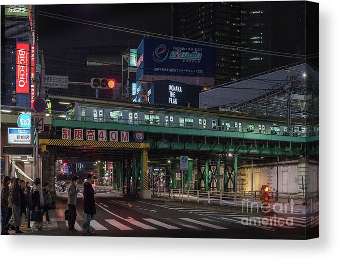 Tokyo Canvas Print featuring the photograph Tokyo Metro by Perry Rodriguez