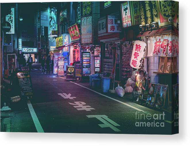 Tokyo Canvas Print featuring the photograph Tokyo Side Streets, Japan by Perry Rodriguez