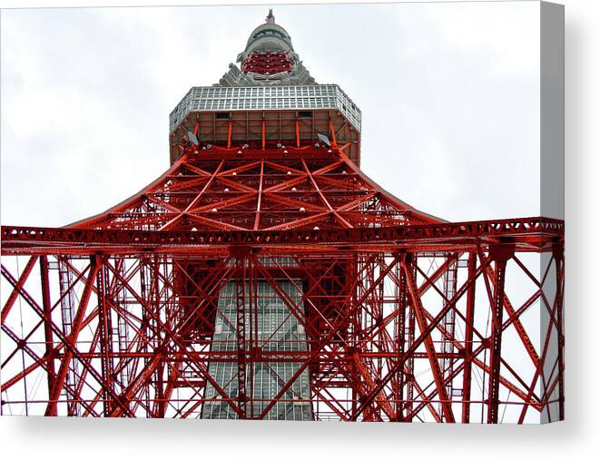 Tokyo Tower Canvas Print featuring the photograph Tokyo Tower by Mitch Cat
