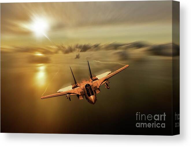 F-14 Tomcat Canvas Print featuring the digital art Tomcat Tomcat by Airpower Art