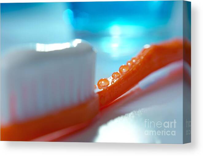 Tooth Canvas Print featuring the photograph Toothbrush by Minolta D