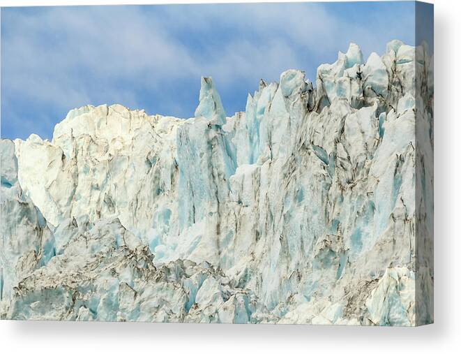 Alaska Canvas Print featuring the photograph Top of the Glacier by Joni Eskridge