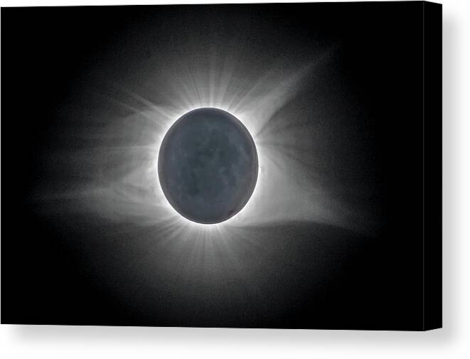 Da* 300 Canvas Print featuring the photograph Total Solar Eclipse with Corona by Lori Coleman