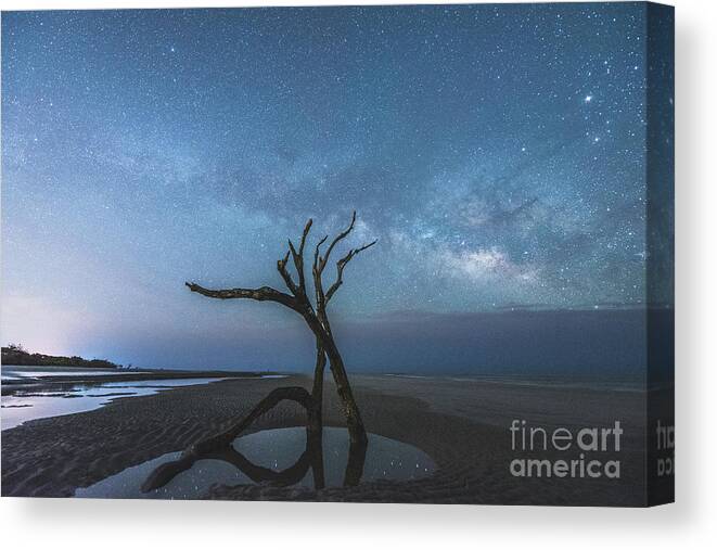 Milky Way Canvas Print featuring the photograph Touching the Milky Way by Robert Loe