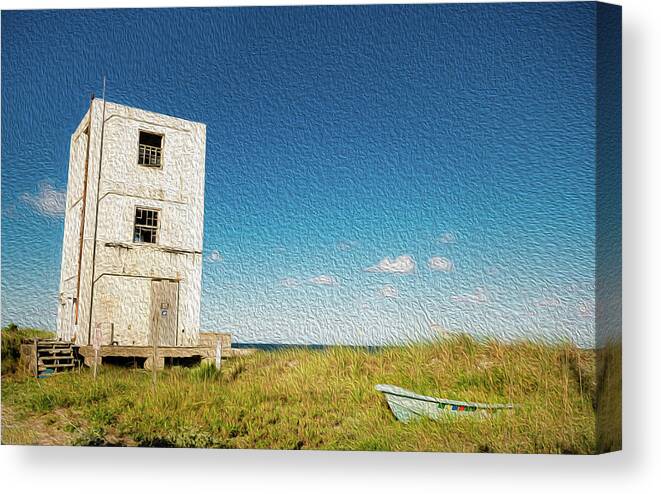 Topsail Island Canvas Print featuring the photograph Tower At Topsail Island by Cynthia Wolfe