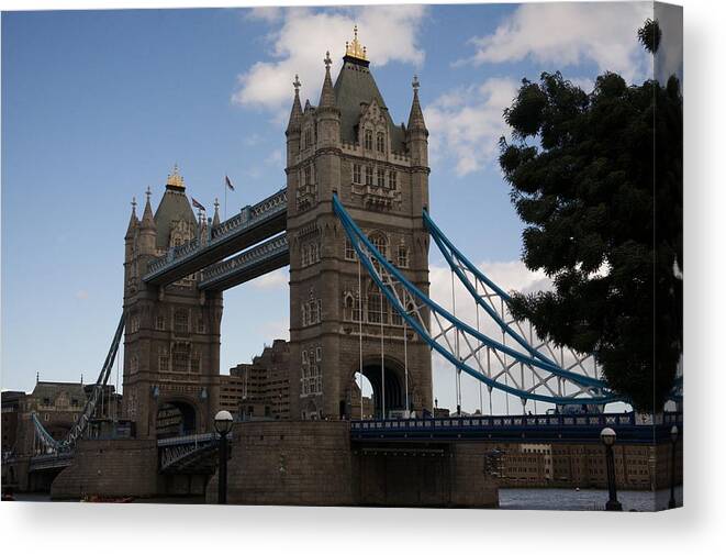 Towers Canvas Print featuring the photograph Tower bridge London by Christopher Rowlands