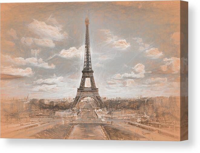 Leonardo Canvas Print featuring the digital art Tower by Da Vinci by David Luebbert