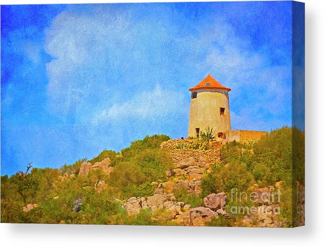 Tower On The Hill Canvas Print featuring the photograph Tower on the Hill by Mary Machare