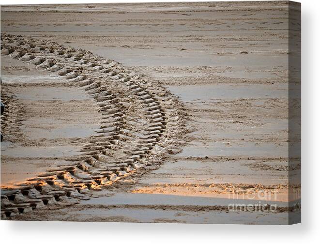Abstract Canvas Print featuring the photograph Tractor Tracks by Jason Freedman
