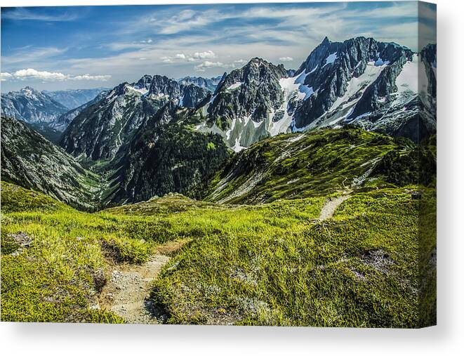 North Cascades Canvas Print featuring the photograph Trail to Stehekin by Doug Scrima